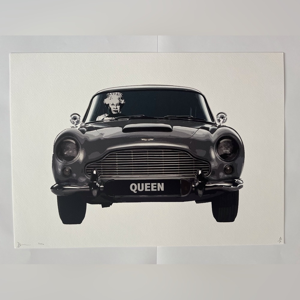 queen ast mart by Death NYC, Hand Signed Artist Proof, James Bond Inspired